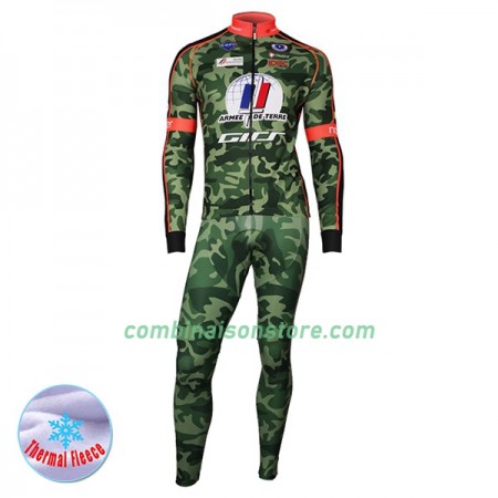 Maillot Cyclisme Hiver + Collant à Bretelles 2017 Armee De Terre N001